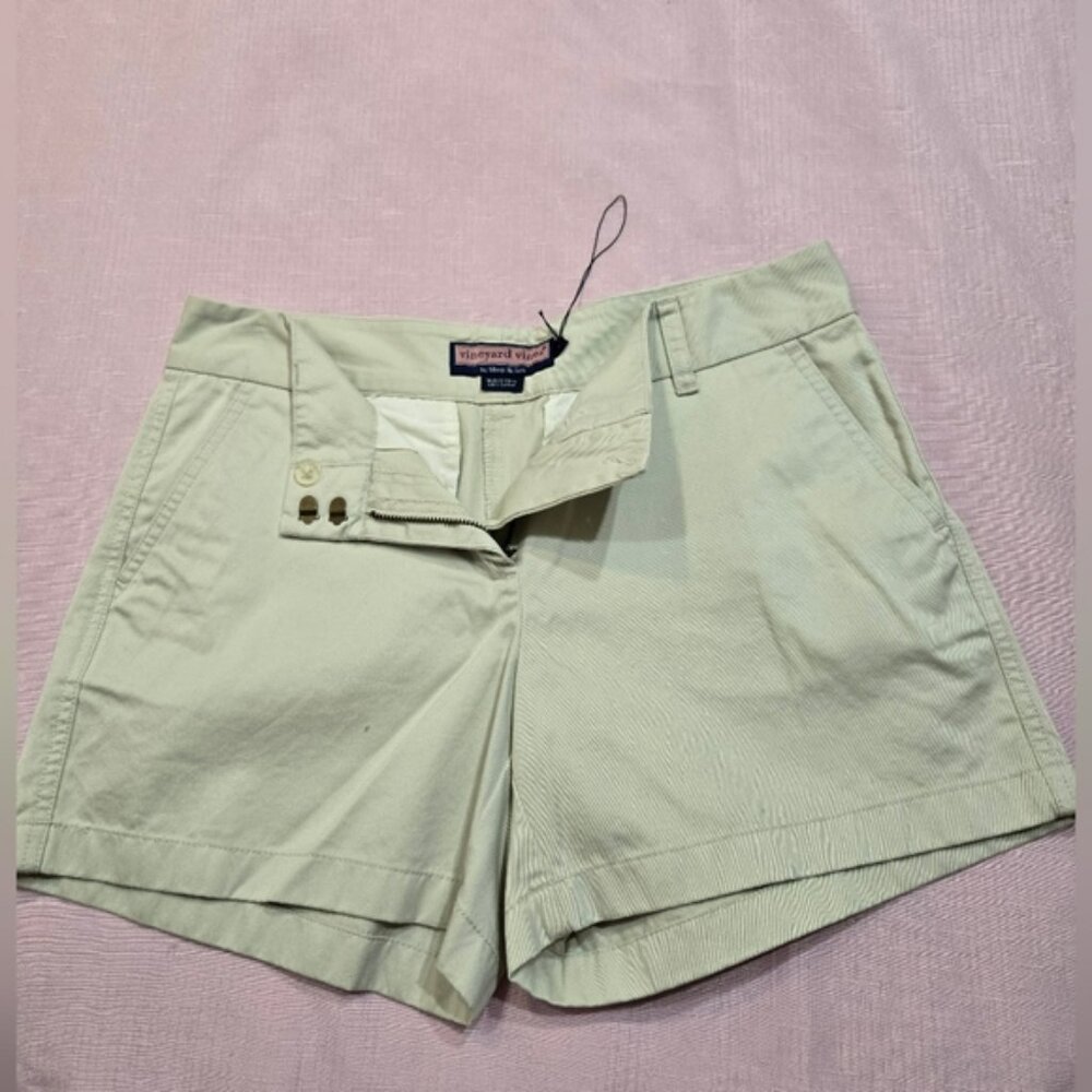 Vineyard Vines Shorts womens teal pink whale logo size 6 100% Cotton